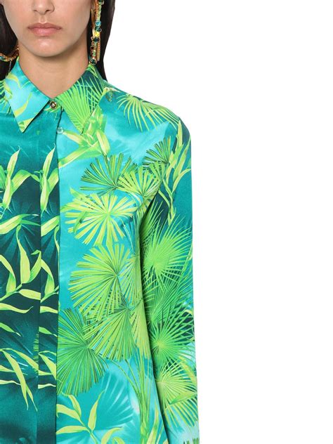 Versace jungle print silk shirt 